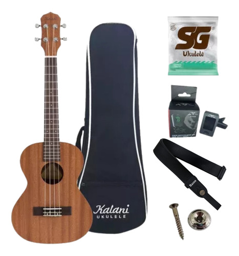 Ukulele Kalani Acustico Tenor Kal 220 Ts Nt Sapel Tribes+kit