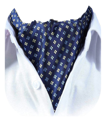 Setsense Mens Polka Dot Jacquard Woven Self Cravat Tie Ascot