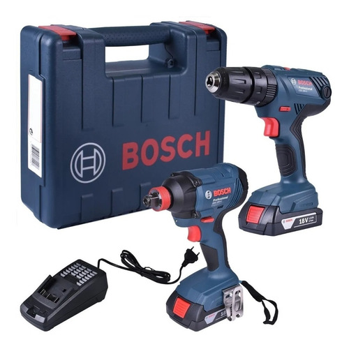 Parafusadeira Furadeira Impacto 18v + Chave Impacto Bosch