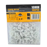 Grapa Grampa Rg6 Cable 10mm Blanco 100 Unidades Toolmak