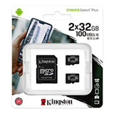 Pack De 2 Tarjetas De Memoria  32gb Microsdhc Canvas Select 