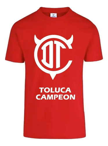 Playera Moda Toluca Diablos Rojos Club Deportivo 11 Campeón