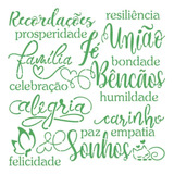 Stencil Litoarte Stxx-280 Frases Lettering 20x20cm Litoarte