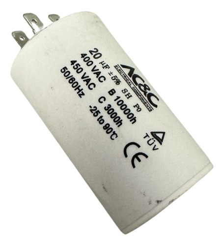 Capacitor Motor 20 Uf Lavarropas Electrolux Premium Ew 757