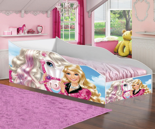 Cama De Solteiro Carro Dos Sonhos Da Barbie Rosa Meninas