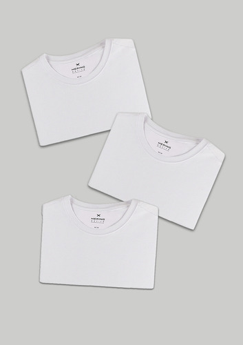 Kit Com 3 Camisetas Masculinas Básicas Hering