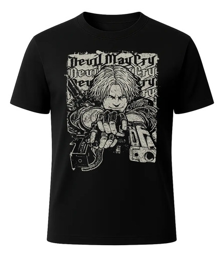 Playera Negra Dante Devil May Cry/ Casual/ Regalo.