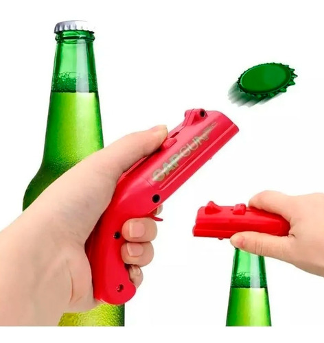 Destapador De Botellas Pistola Lanzadora De Ficha Cap Gun 