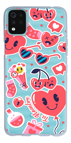 Funda Para LG San Valentín Stickers Con Tu Nombre