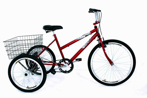 Bicicleta Triciclo Luxo Aro 26 Completo Frete Grátis 