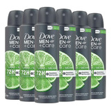 Kit Desodorante Aerosol Dove Men Limão 150ml - 6 Unidades