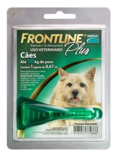 Frontline Plus Estuche 1 Pipeta 0,67 Ml Hasta 10g