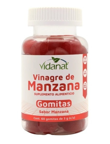 Vinagre De Manzana Vidanat Suplemento 60 Gomitas