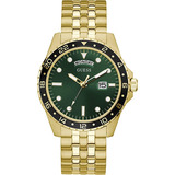 Guess Us Men's Gold-tone And Green Sport Watch, One