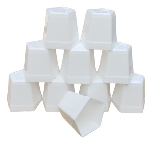 Maceta Plastica Modelo Pentagonal Numero 6 Pack 10 Unidades