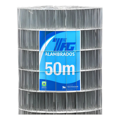 Tela Cerca Soldada Tag Malha 5x10cm Fio 1,60mm - Rl 50x1,00m | Frete grátis