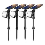 Jsot - Paquete De 4 Luces Solares Para Jardin Al Aire Libre