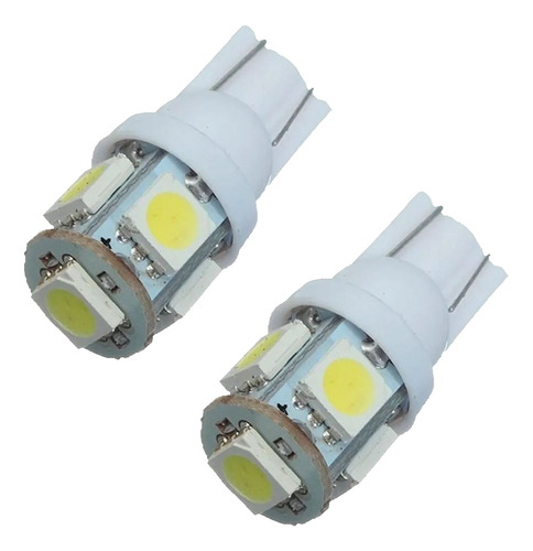 2 Lamparas Led T10 W5w 5 Led Smd Lampara Luz Posicion 12v X2