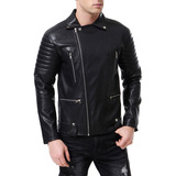 Chamarra Chaqueta Vinipiel Tipo Biker Para Hombre