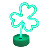 Luz Nocturna En Forma De F Verde Para El Día De San Patricio