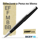 Caneta Tinteiro Lamy 2000 Makrolon Ef / F / M / B / Bb
