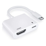 Cable Adaptador Para iPhone iPad Lightning A Hdmi Con Carga