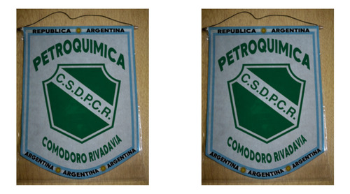 Banderin Mediano 27cm Petroquimica Comodoro Rivadavia