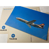 Cartão Postal Varig E Swissair Lote C/3 Antigo Usado Aereo