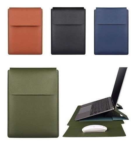 Funda Notebook 3en1 Soporte Mouse Pad 14.1-15.4 Símil Cuero