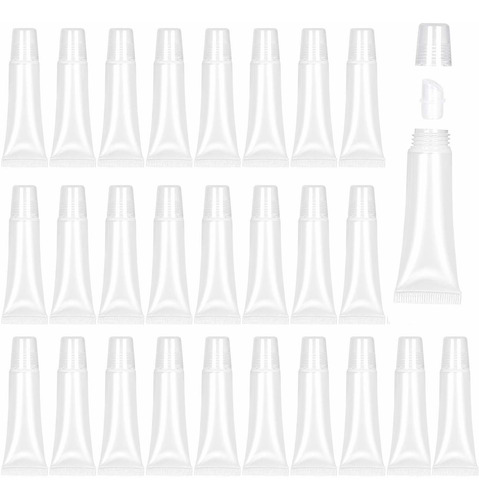 100pcs Brillo Labios En Tubos Vacíos Recargable Transparente