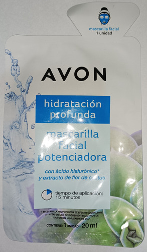 Mascarilla Facial Potenciadora, Hidratación Profunda. Avon