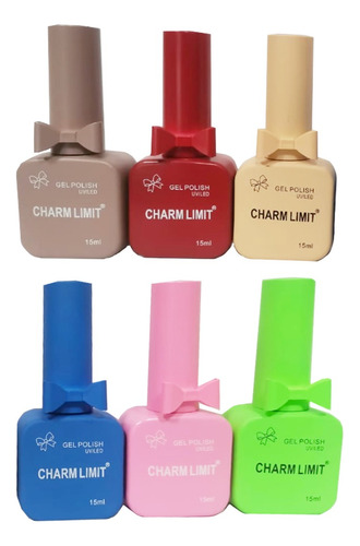 Kit X 6 Charm Limit Semipermanente X 15 Ml Uñas