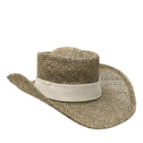 Sombrero Australiano Cowboy Yute  Natural Calado