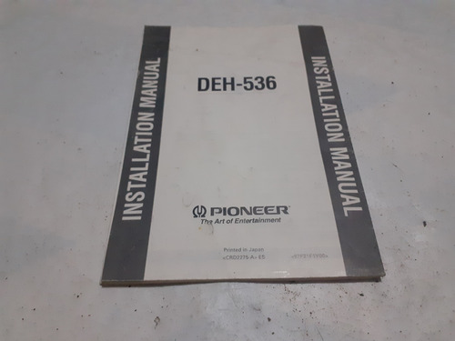 Manual De Radio Deh-536 Pioneer 