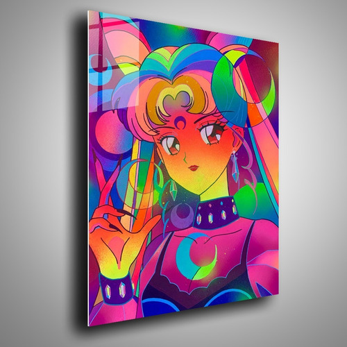Cuadro Metalico Sailor Moon Colorido Anime 40x60cm