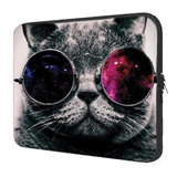 Capa Case Notebook 15.6 Personalizado Gato Com Óculos