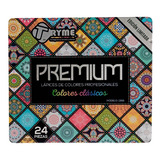 Tryme 24 Lapices De Colores Clasicos Profesionales Premium 