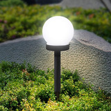 Pack 3 Foco Led Solar Estaca Tipo Globo Para Jardín 