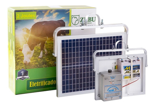 Eletrificador Rural Solar Zebu Bateria Interna 50km 2j Zs