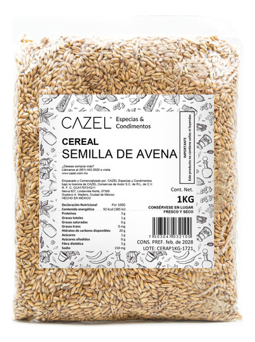 Semilla De Avena 1kg