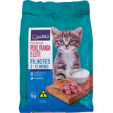 Racao Gatos Filhote Sabor Peixe, Frango E Leite Qualitá 1kg