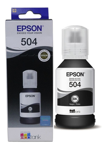 Tinta Negra Original T504 Para Epson L4150 L4160 L6161 L6191