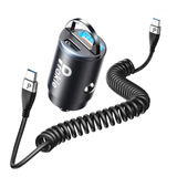 Adaptador De Cargador De Coche Usb C, [mini Y Metal] Cargado