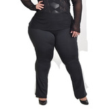 Com2 Calça Legging Plus Size Flare Grossa G1 G2 G3 Até 54