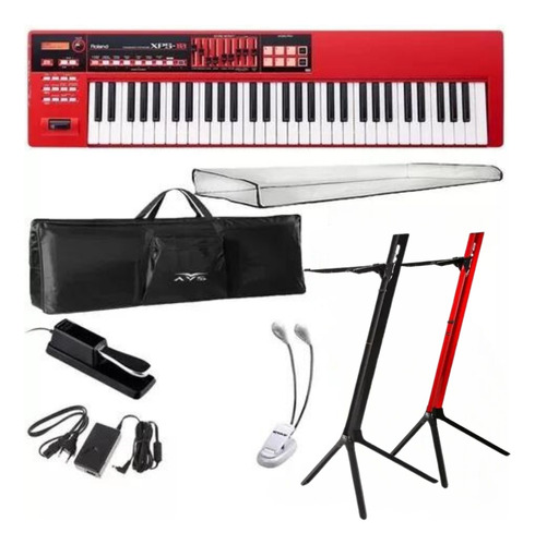 Teclado Sintetizador Roland Xps10 Vermelho 61 Teclas  + Kit