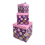 Pack 12 Cajas De Regalo Sorpresa Plegable 15cm Diseño Niñas