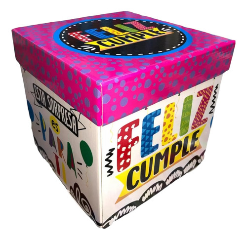 Caja Regalo Feliz Cumple 25x25