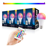 Focos Led Luces De Colores Rgb Inteligentes Para Casa 4 Pack