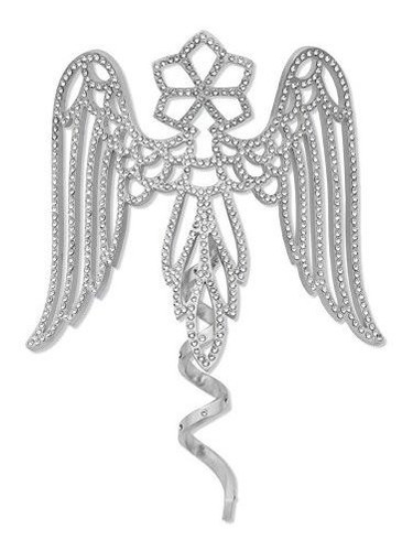 Liberty Pewter 8 \ Wings Tree Topper Rodidium Con Cristales 