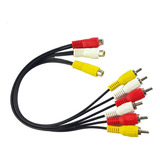 3 Rca Hembra Jack 6 Rca Macho Splitter Audio Video Av A...